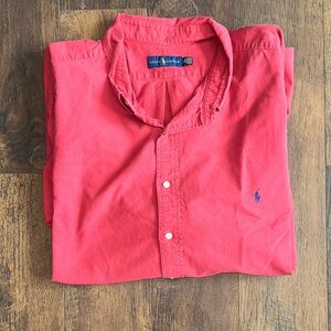 Ralph Lauren Men's Bright Red Casual Shirt